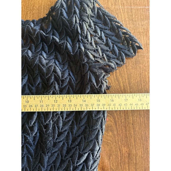 Kay Unger New York Black Lace Sheath Dress Midi Elegant Cocktail Sz 2 - Picture 8 of 10